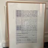 Rare framed lithograph of the score "Repons" by Pierre Boulez