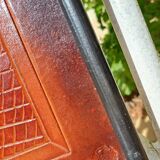 Vintage leather mirror