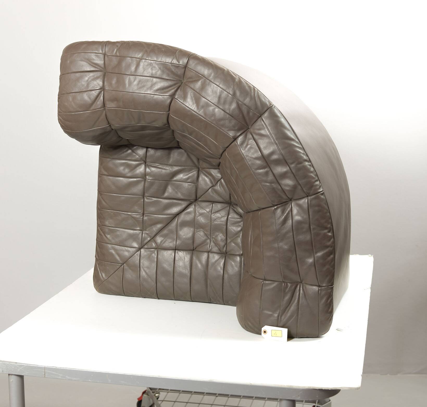 De Sede DS11 Patched Brown Leather Modular Sofa 6 Elements. Germany, 1970s