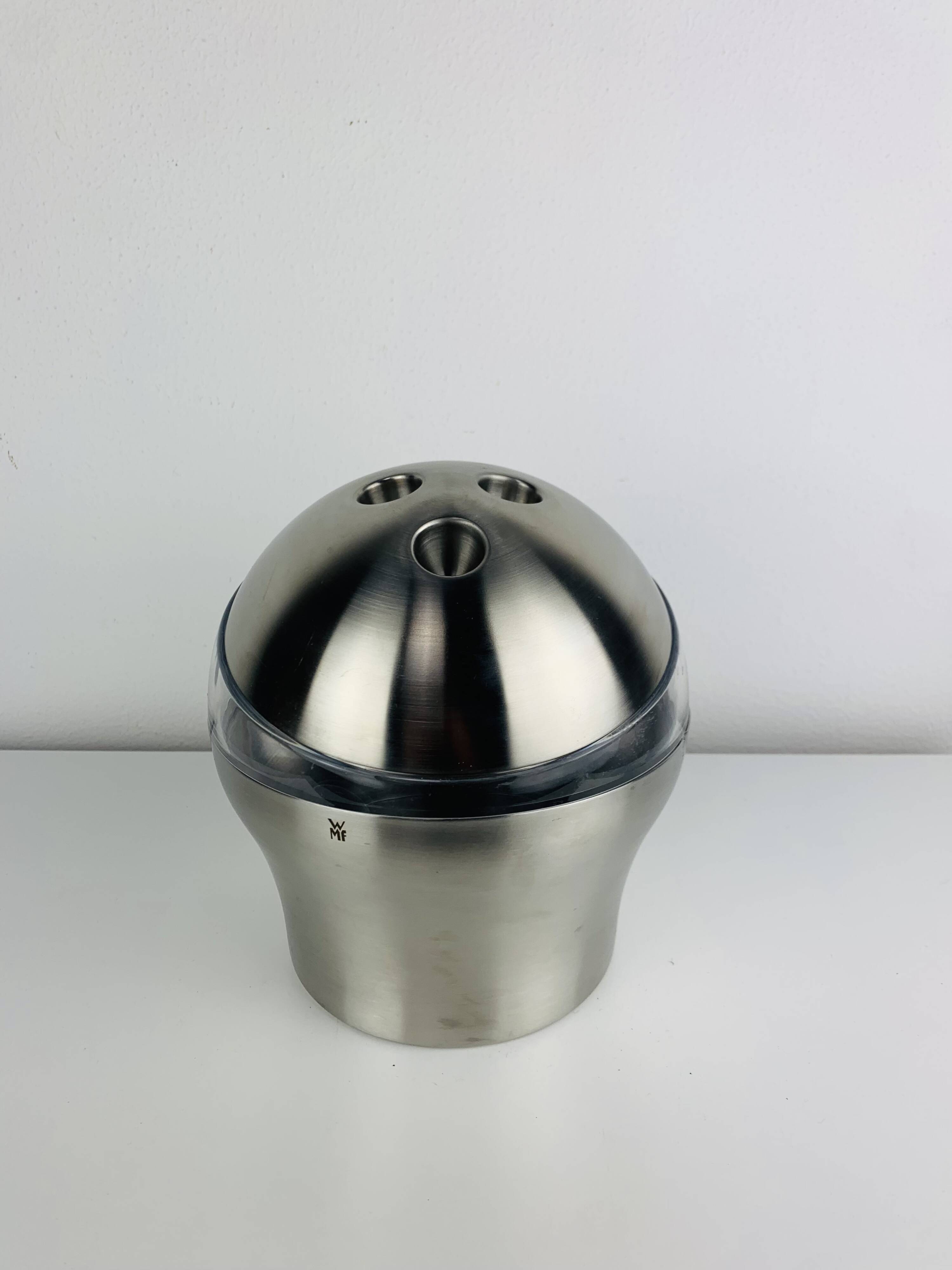 Stainless steel bowling ball ice bucket by WMF Cromargan