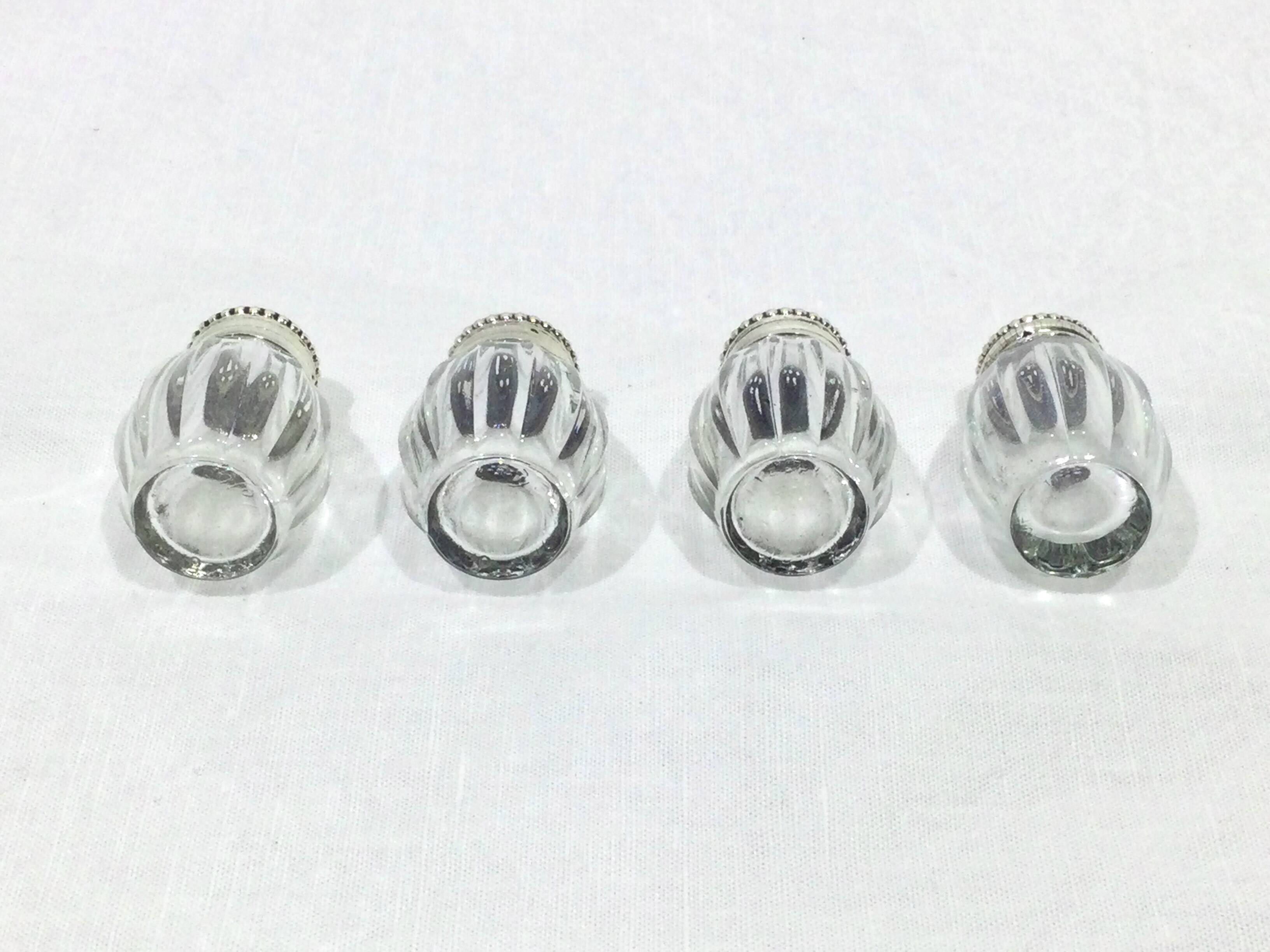 Cardeilhac – 4 solid silver salt shakers