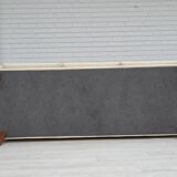 1970s, 3-seater Danish sofa, beige/white furniture wool, teak wood legs.