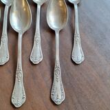 Set of silver-plated soup spoons