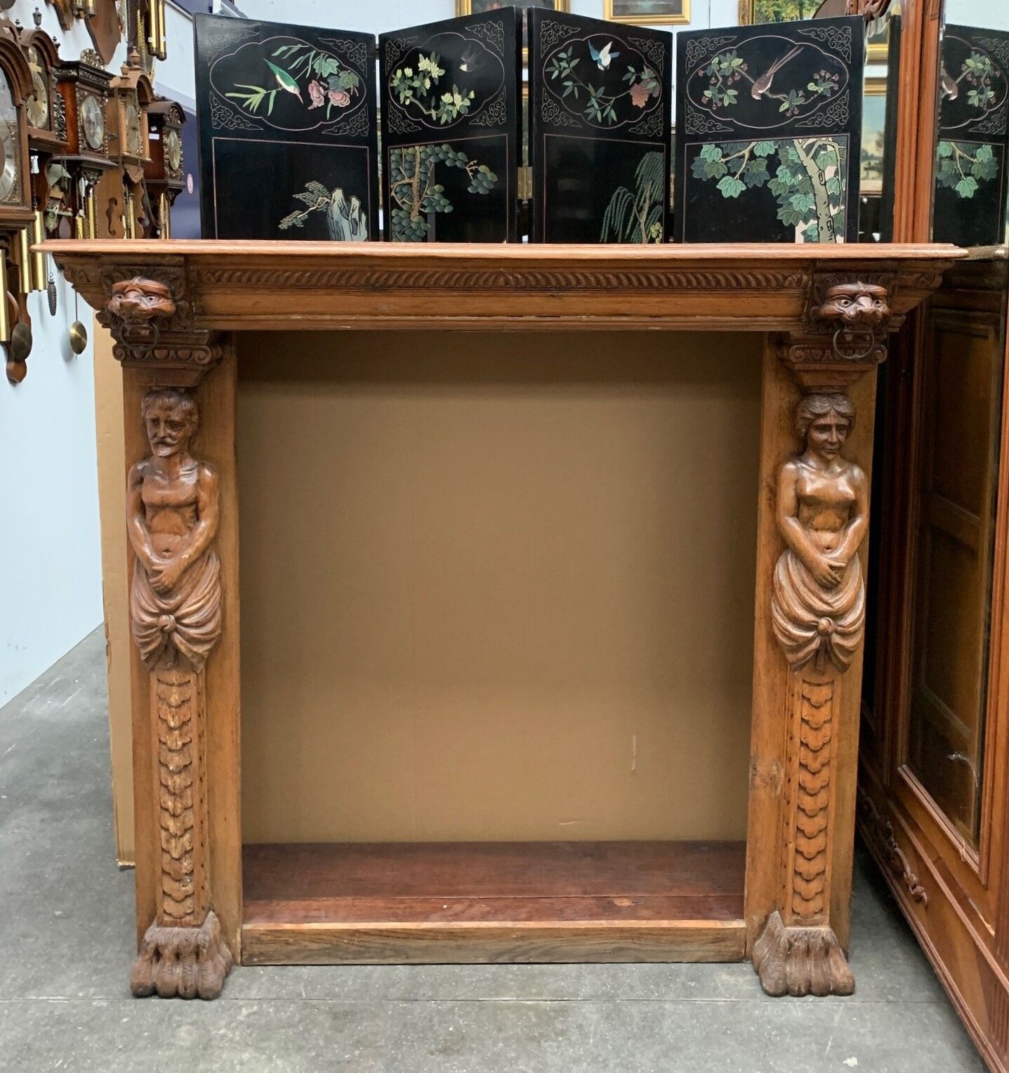 Renaissance style fireplace gate