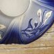 Assiettes  Sarreguemines décor Arum bleu cobalt