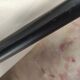 2-seater beige leather black metal frames