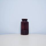 vintage square brown shiny West Germany vase Scheurich