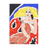 Illustration Blond woman - version of Henri Matisse