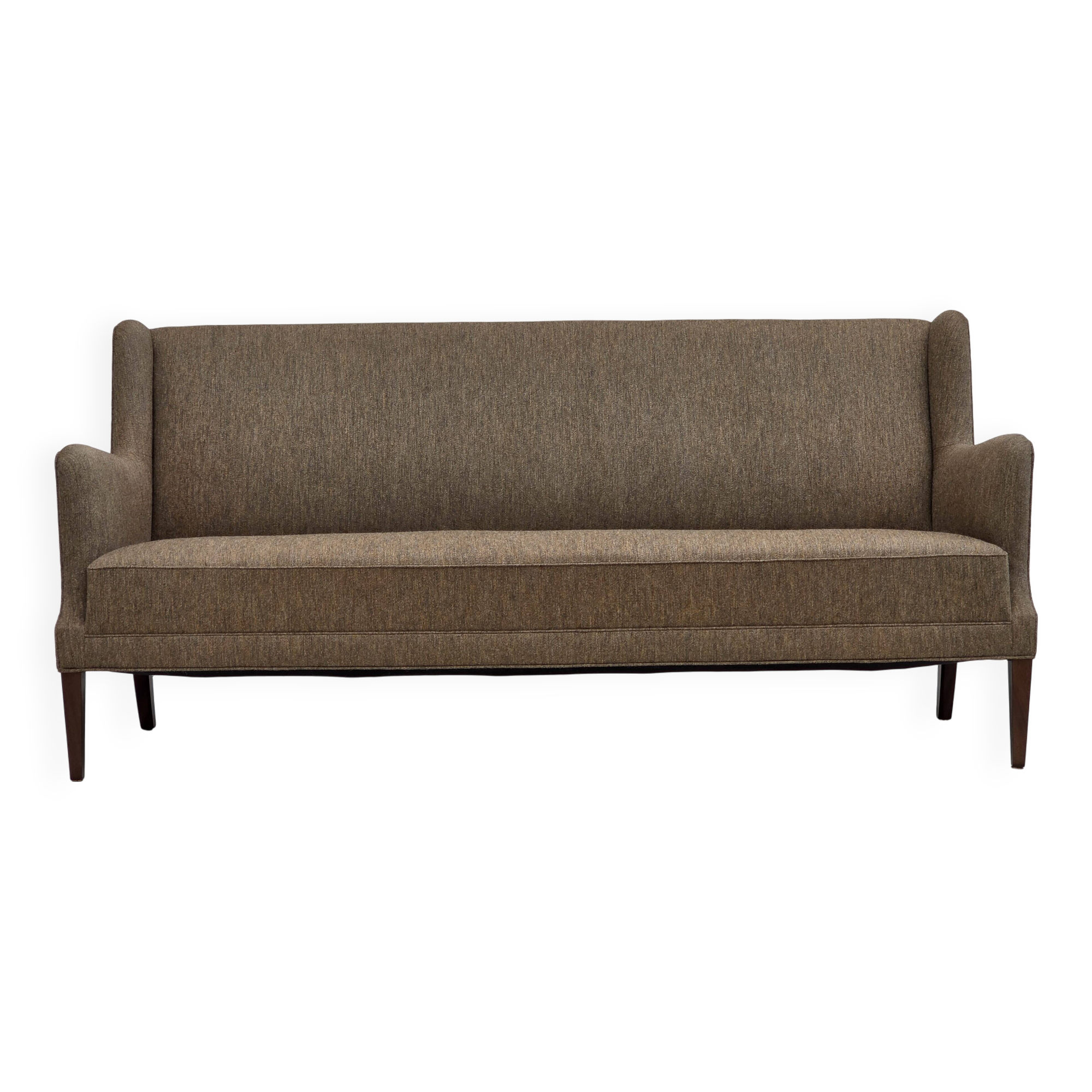 1960s, Danish 3-seater sofa, furniture wool, teak wood.