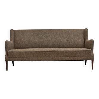 1960s, Danish 3-seater sofa, furniture wool, teak wood.