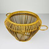 Vintage rattan basket, Italy, 1960s