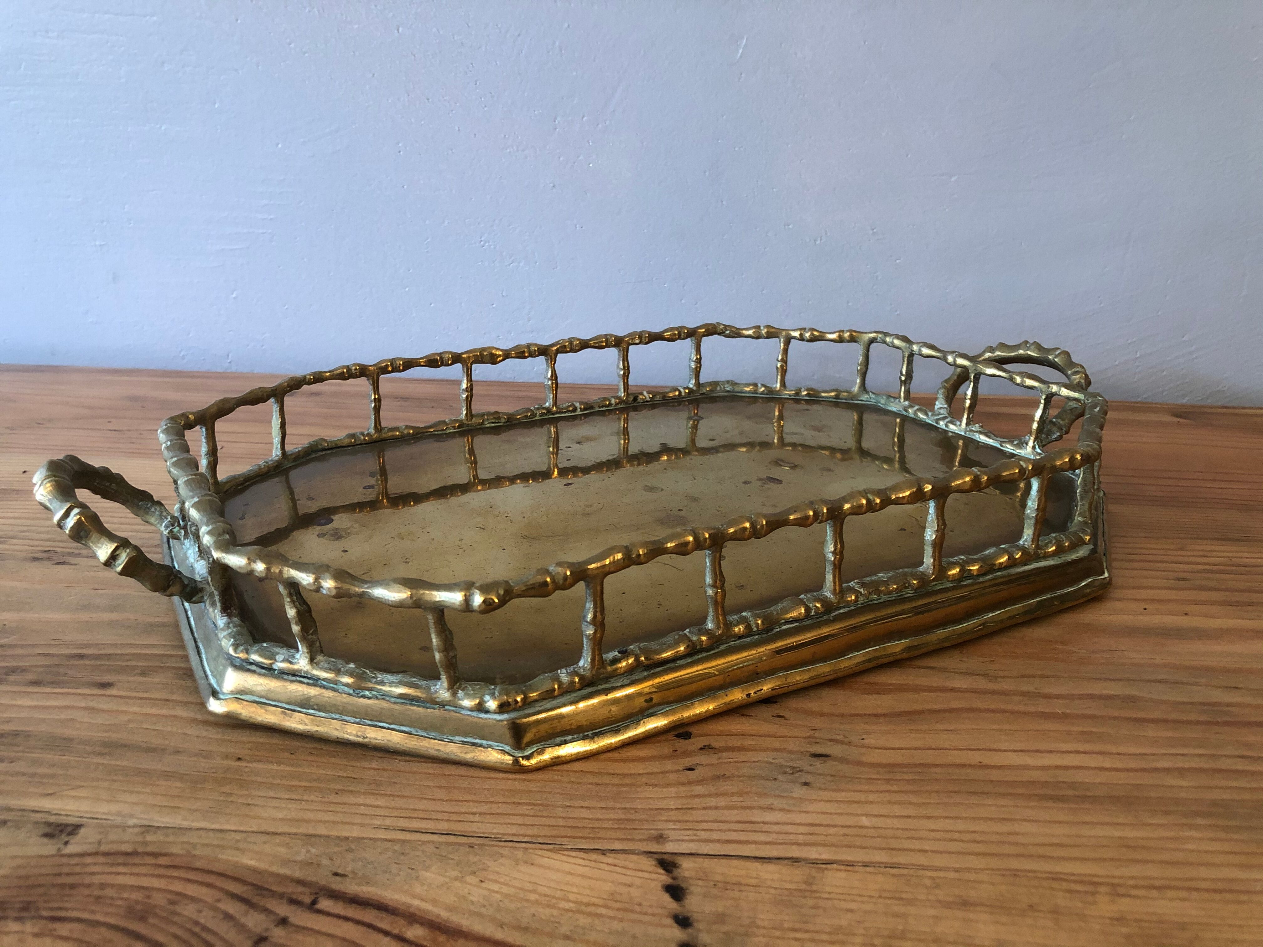 Ancient gold bronze tray