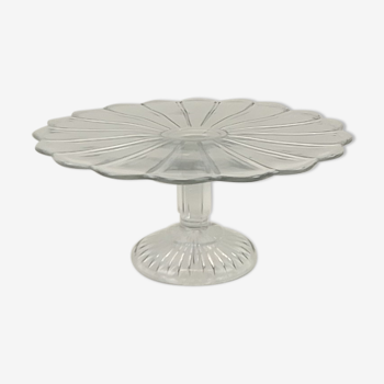 Walking pie dish in transparent floral glass