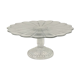 Walking pie dish in transparent floral glass