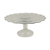 Walking pie dish in transparent floral glass