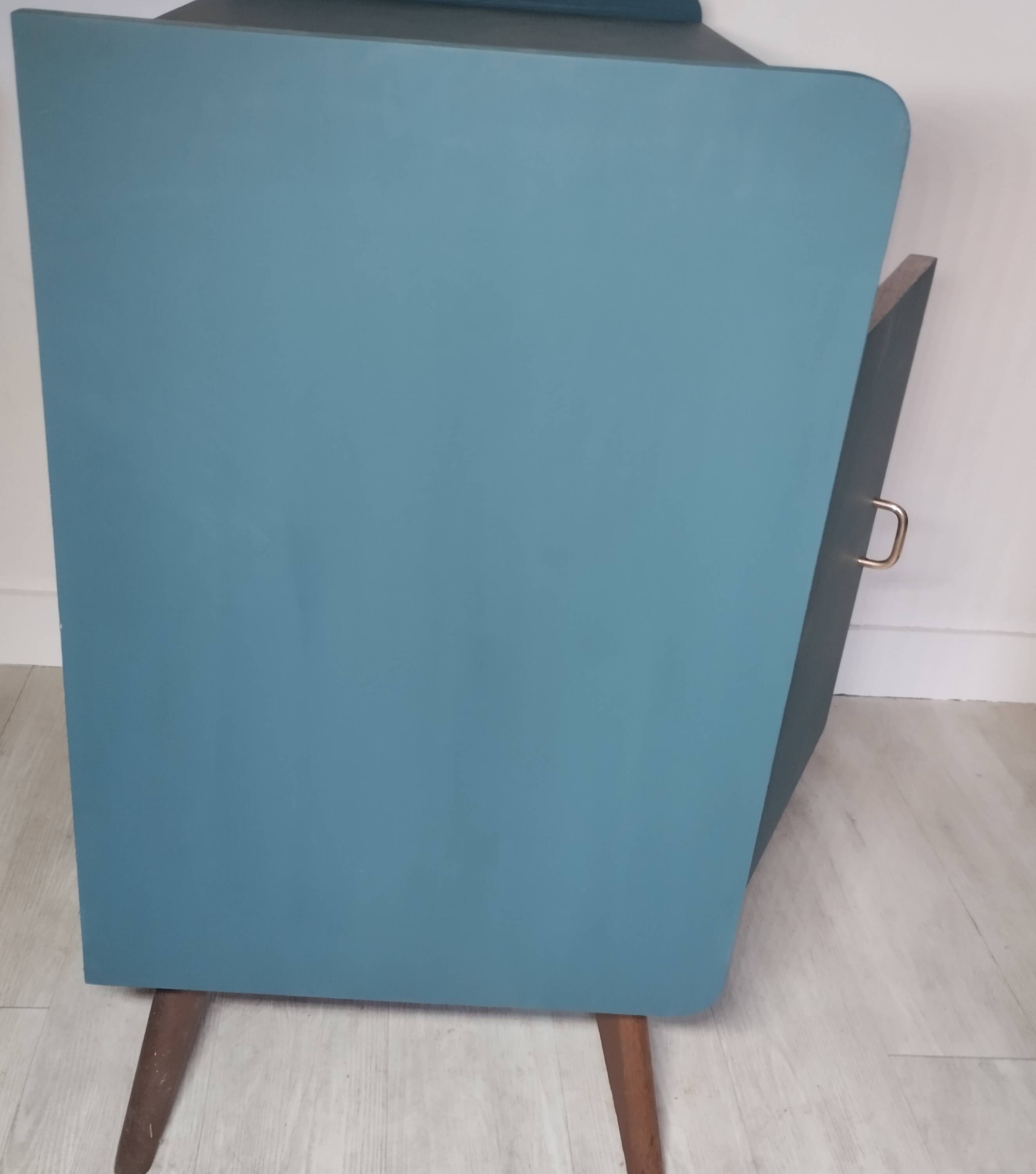 Meuble d'appoint pieds compas. Vintage