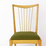 Paire de chaises vintage modernes du milieu du siècle des années 1950 – Bois de hêtre massif et bois frais