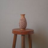 Vase soliflore braided natural fiber handcrafted bohemian country decoration