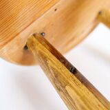 Modern Scandinavian Sculptural Stool, Pine, Sweden, 1970s