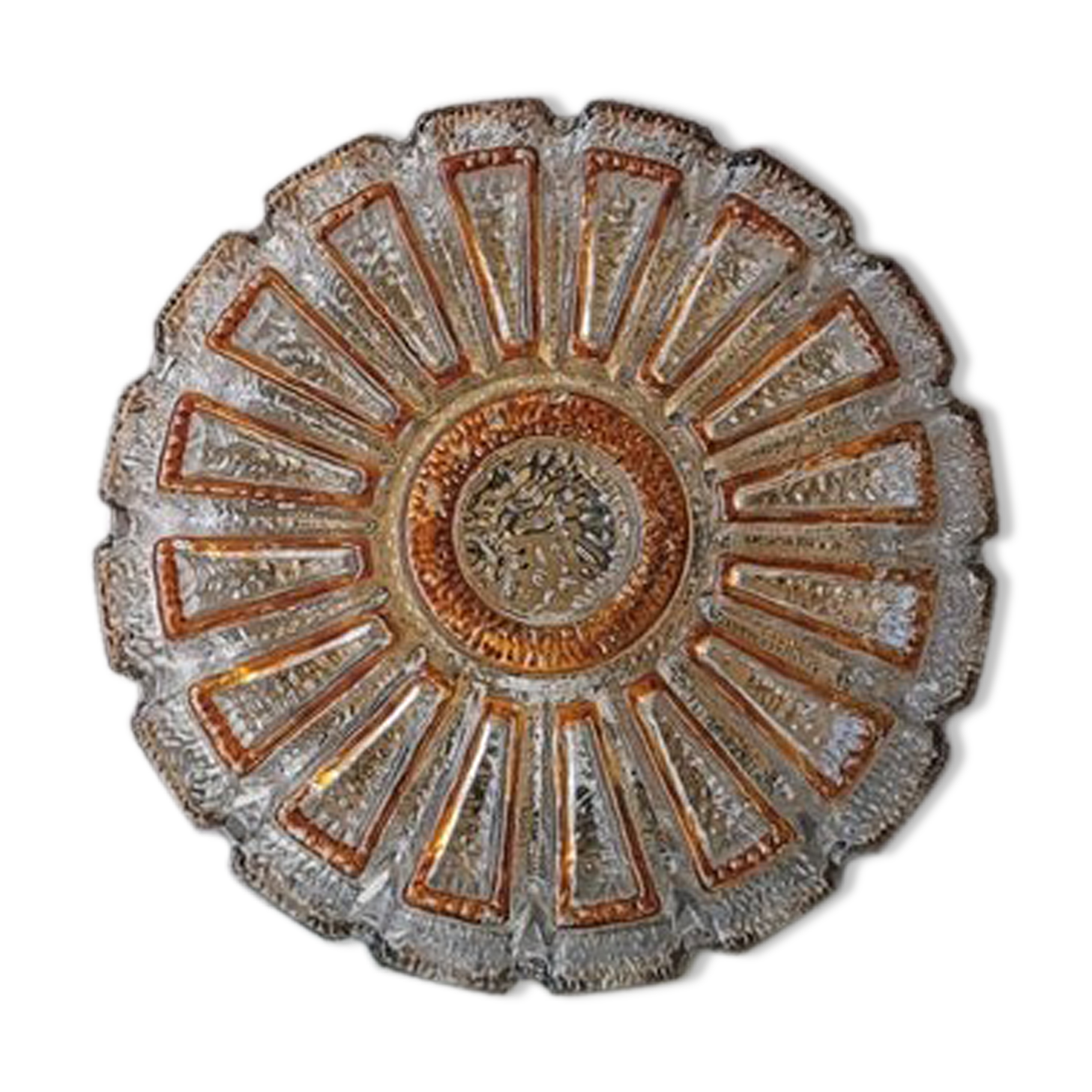 Design ceiling lamp Mid Century Glasshütte Limburg, 70s