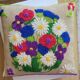 Vintage embroidered cushion