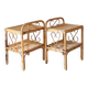 Midcentury Modern Italian Bamboo Side Tables, set of two, Italy 1960s