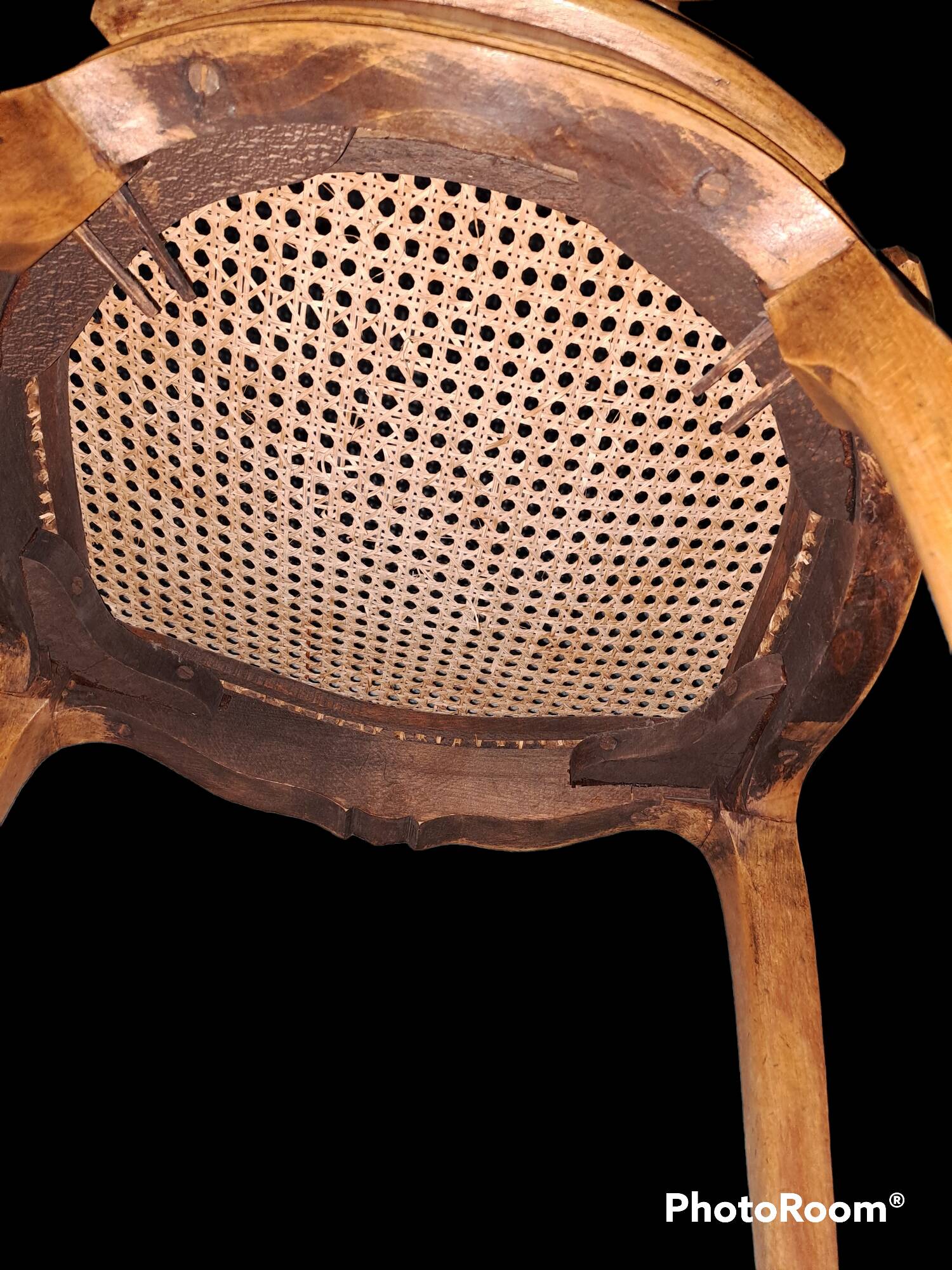 Vintage French wooden chairs