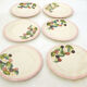 Set of 6 plates blackberries slurry