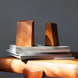 Mid-century bookends in teak, 1950s, set of 2