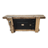Old Lille workshop workbench with one door and four drawers