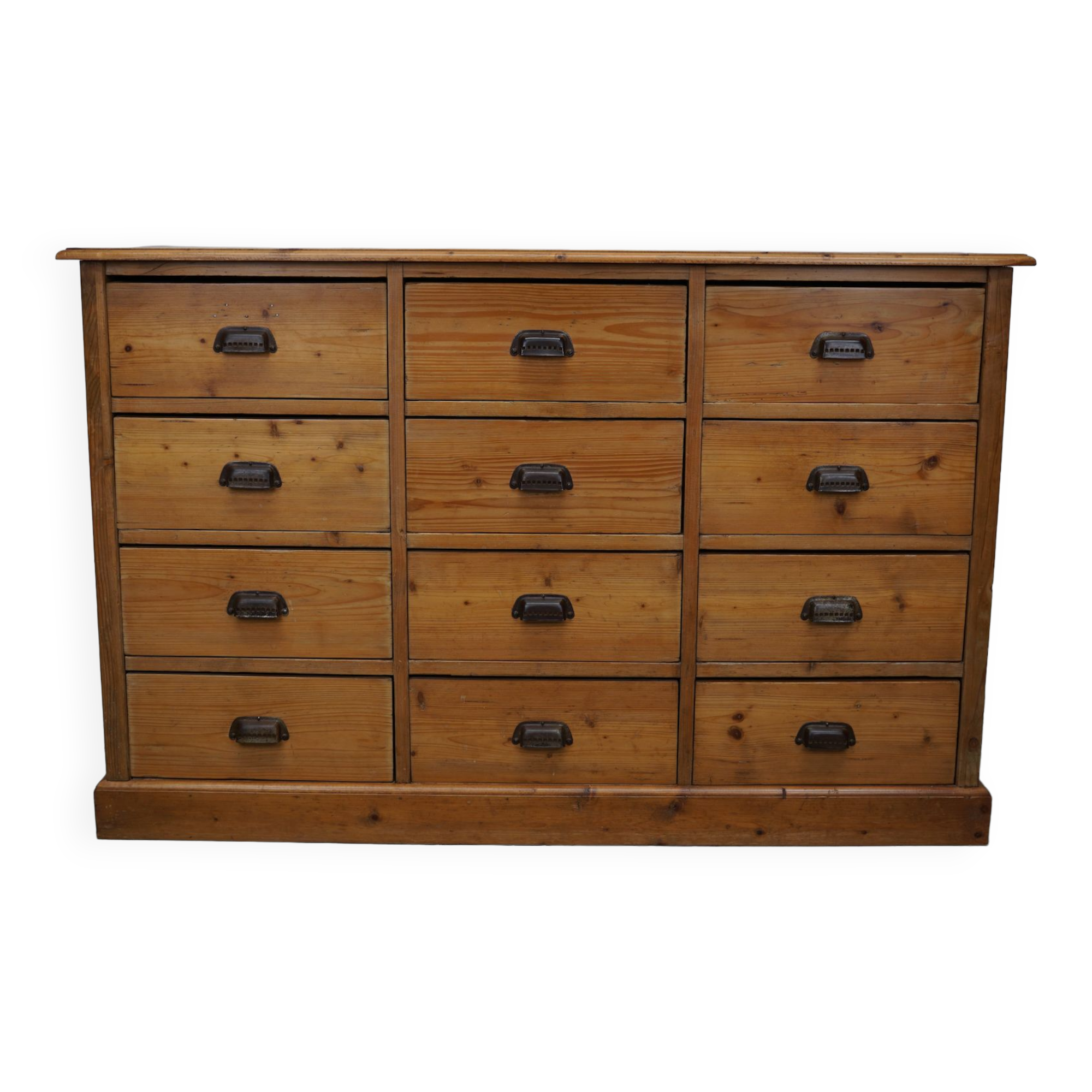German Pine Apothecary Cabinet or Bank of Drawers, ca 1930s
