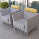 Pair of East Side armchairs by Ettore Sottsass for Knoll
