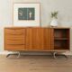 Wonderful partly solid sideboard in Scandinavian style from the 1950s