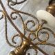 Mid-century 7-branch alabaster and brass candlestick