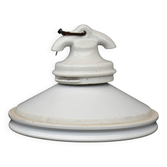 Early 1900 Industrial Mount Light Industrial Ceiling Porcelain Ceramic Lamp
