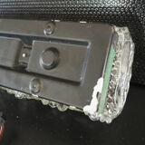 Transparent worked glass sconce from the 1950s