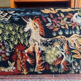 Large Unicorn with Fire Feet Tapestry