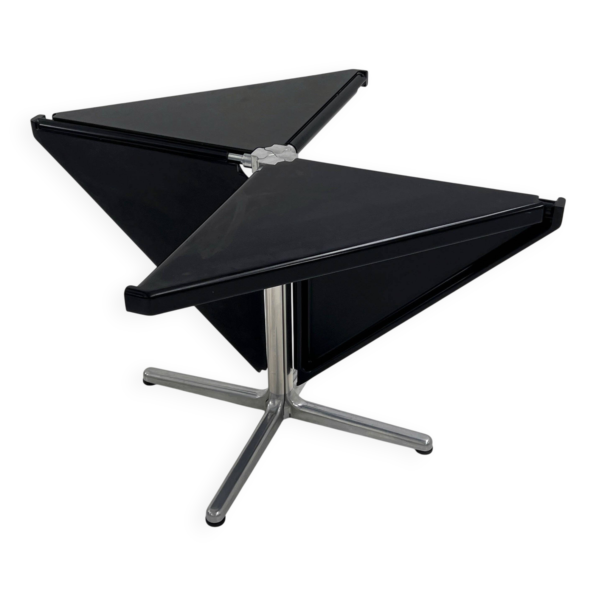 Foldable black table by Giancarlo Piretti for Anonima Castelli, 1970