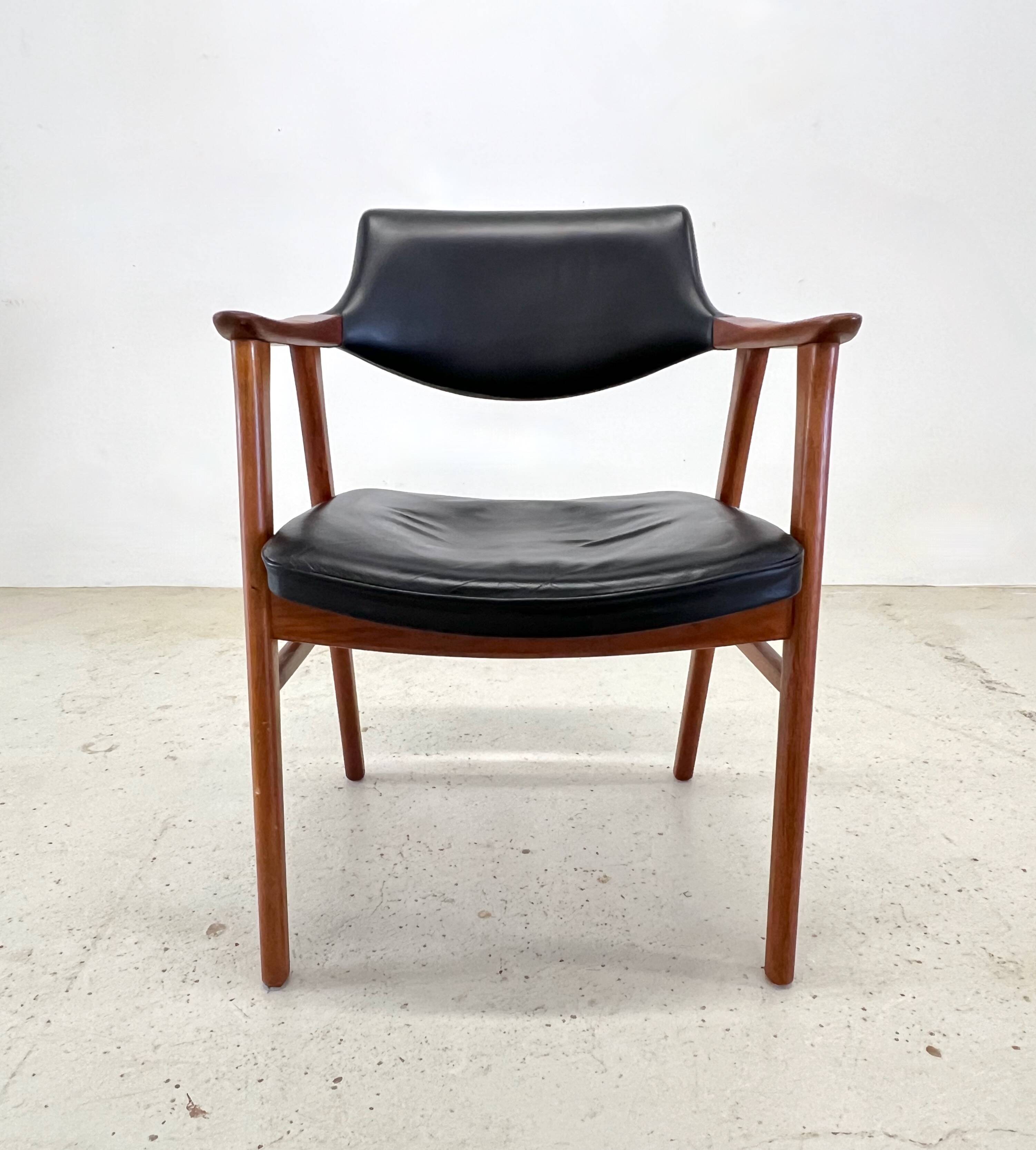 Erik Kierkegaard Teak & Leather Armchair By Hong Møbelfabrik, 1960s