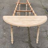 Renovated Louis Philippe extendable round banquet table with leaves, 10 feet.