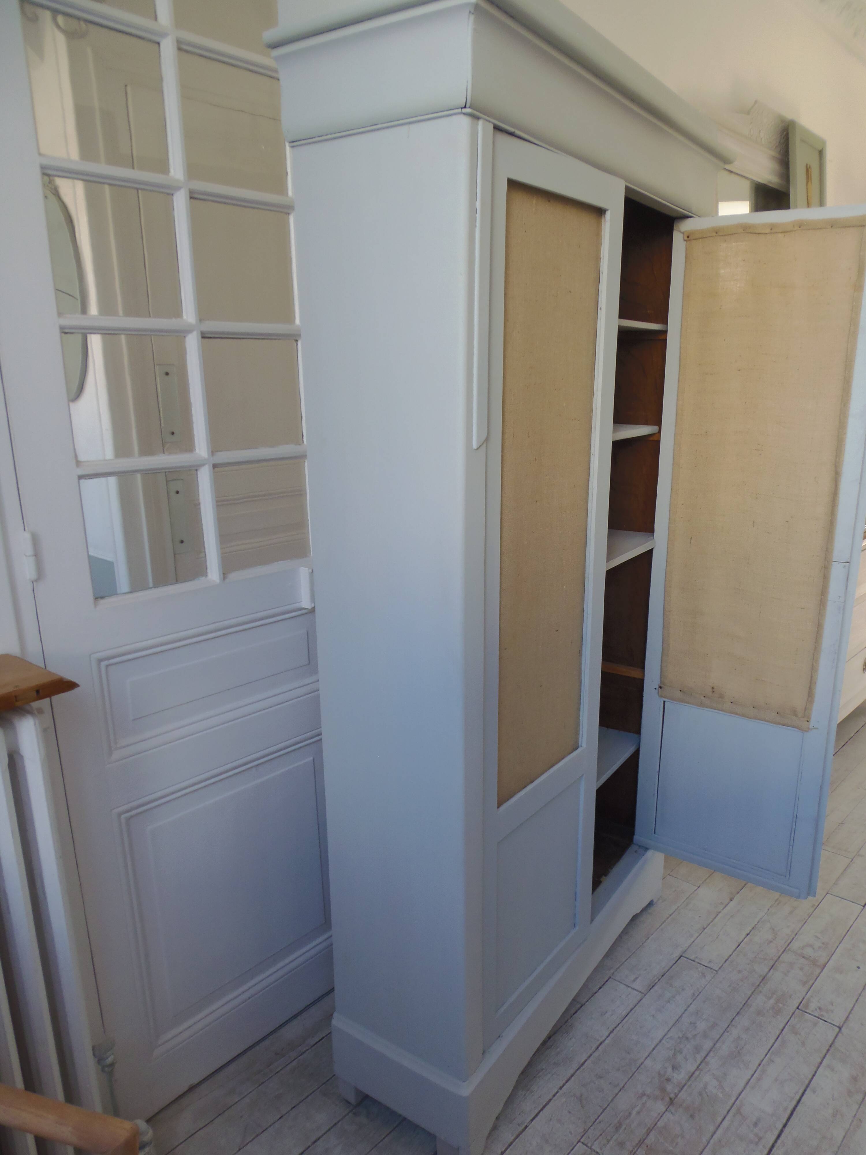 Library, vintage dresser re-enchanted in cloud gray.