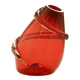 "Drop Big Spiral" vase in red glass - Sem Schanzer (as l'Anverre)