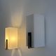 Pair of vintage wall lights, brass and opaline, France 1960