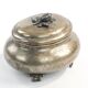 Eclectic elliptical sugar bowl, silver-plated brass, Austria, 19th century