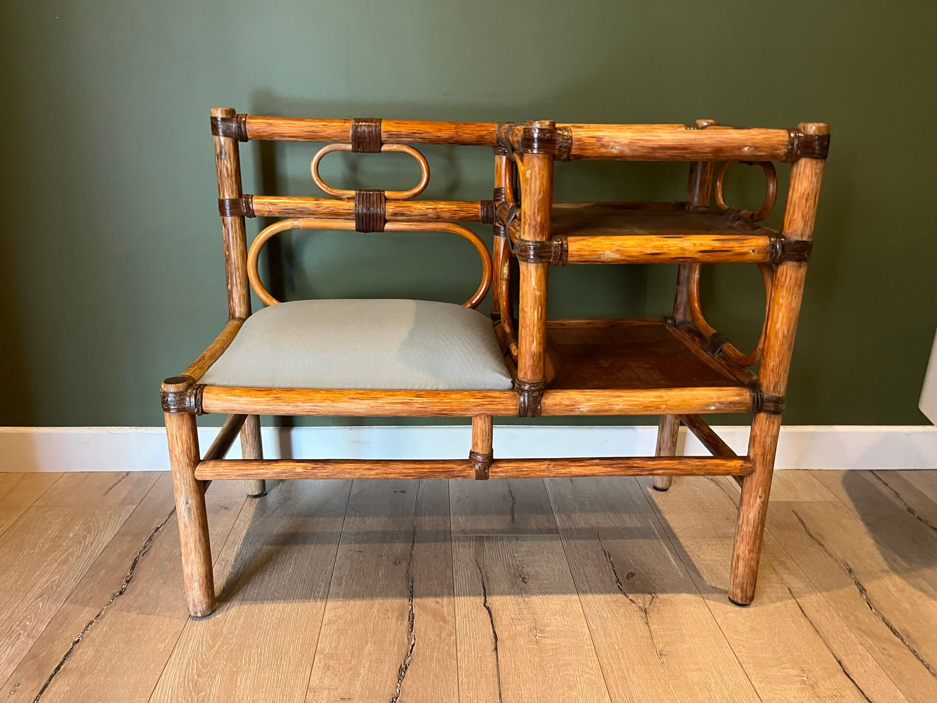 Vintage bamboo bench
