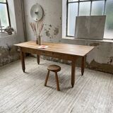 1950s oak butcher's farm table