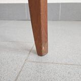 Table basse en rotin & hêtre 1960 vintage