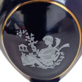 Indigo blue Florentine vase from the 60s