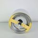 Art Deco opaline globe wall or ceiling light, yellow base