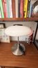 Tällbyn mushroom table lamp Ikea vintage white opaline glass chrome